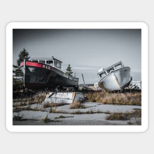 Retired Fishing Boat of the Coast of New-Brunswick, Canada V3 Sticker